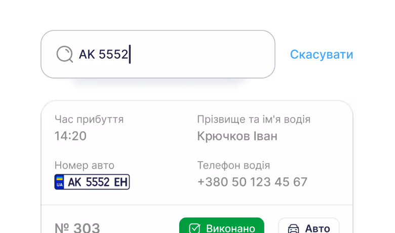 Пошук власників авто за номером